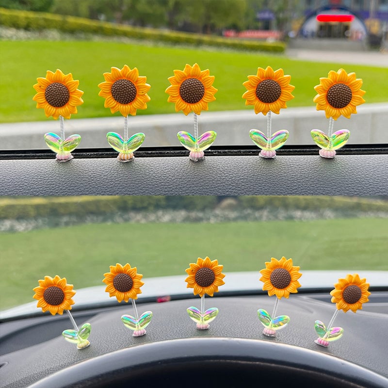 Schattig zonnebloem auto-ornament