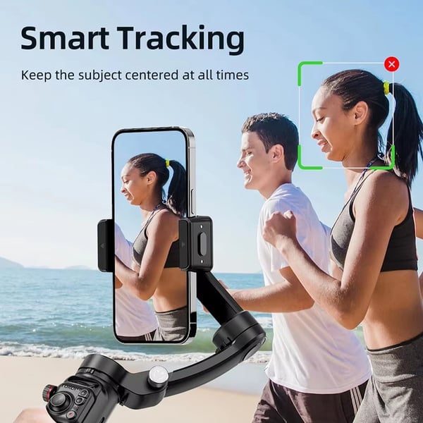 Smart 3-Axis Gimbal Stabilizer with AI Tracking – Professional Video Shooting Tool