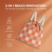 2-in-1 Convertible Beach Towel Bag