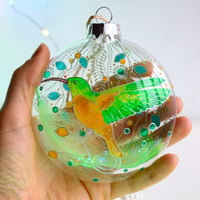 Vogel kerstboom platte ornamenten