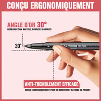 Stylo à sourcils 2 en 1 à double extrémité