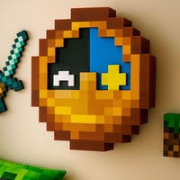 Minecraft Stil Klokke Borddekor