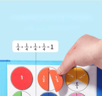 Montessori Magnetic Book Fraction Puzzle Designed for Kids