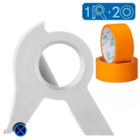 Schneidwerkzeug + 2 Rollen Aufkleber (orange)