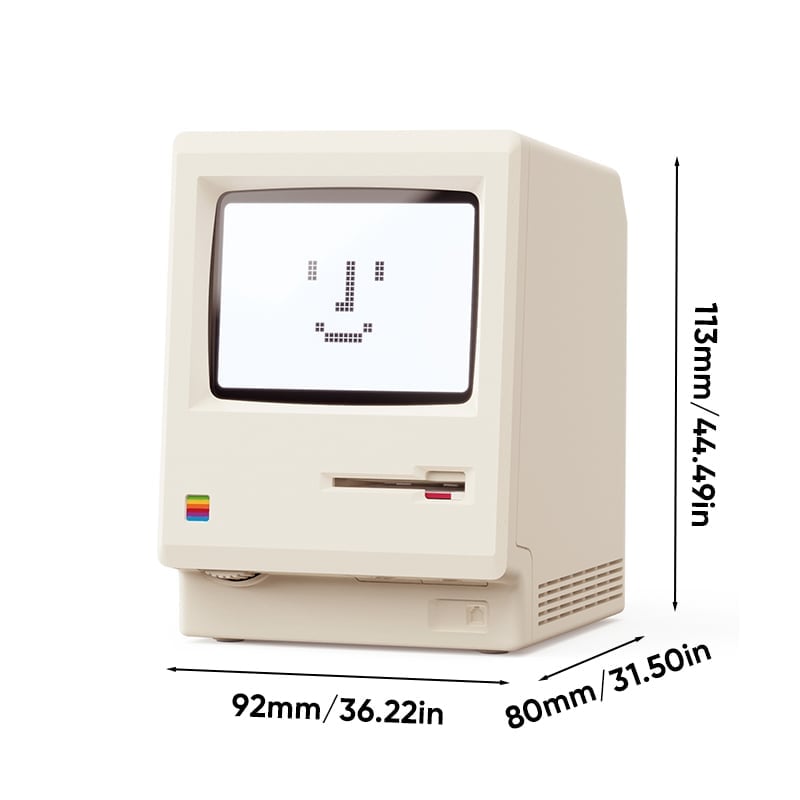 1984 Retro-Inspired Cream Digital Alarm Clock