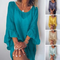 Ruffled Linen Dress
