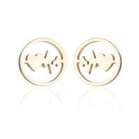 ECG Shaped Stud Earrings