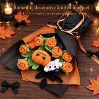 Handmade Crochet Halloween Flower Bouquet