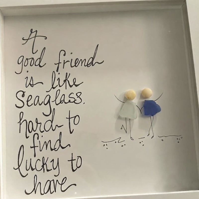 Vriendschap zeeglas