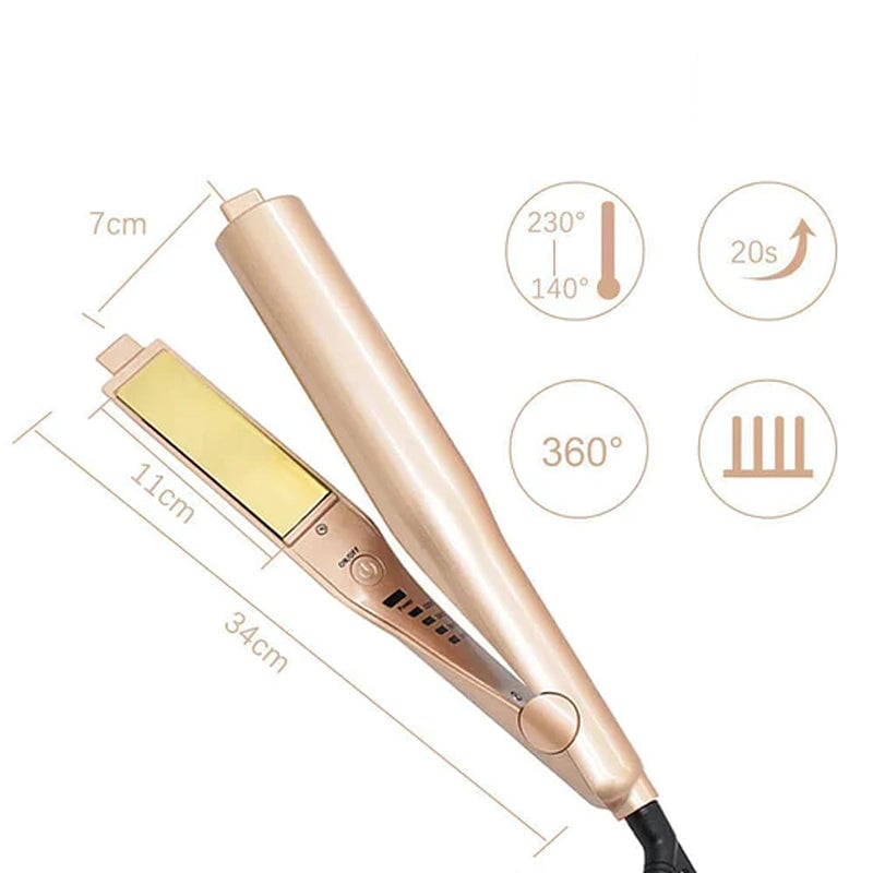 2-in-1 Hair Straightener Spiral Wave Curler