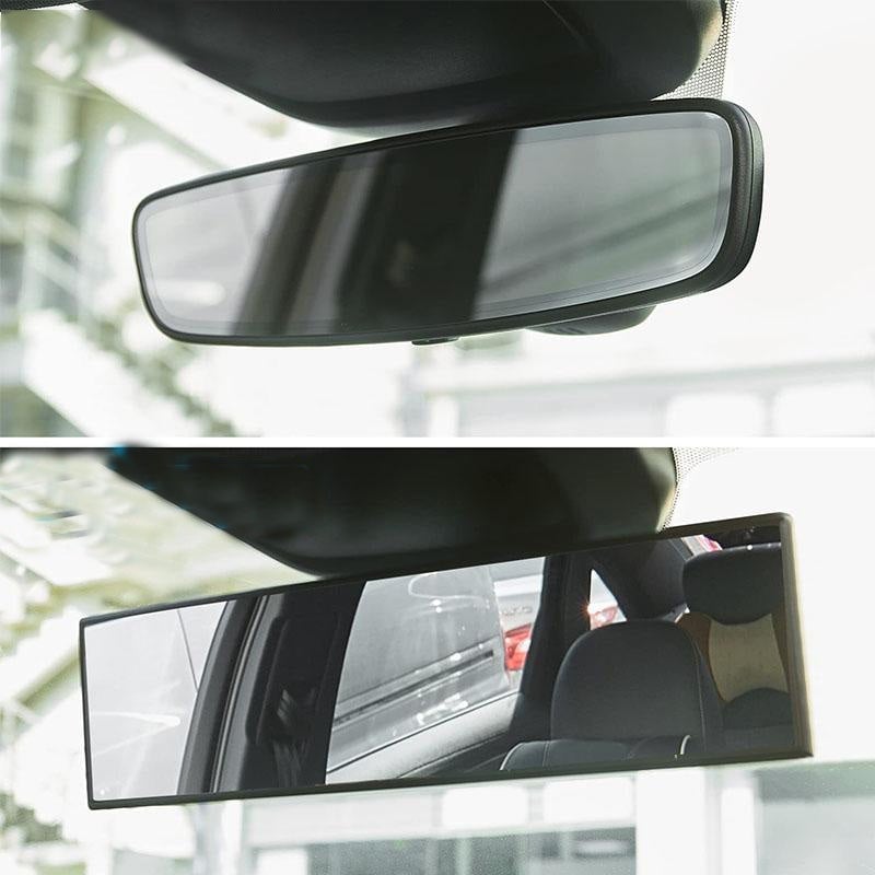 Wide-Angle Curved Rearview Mirror for Car Interior