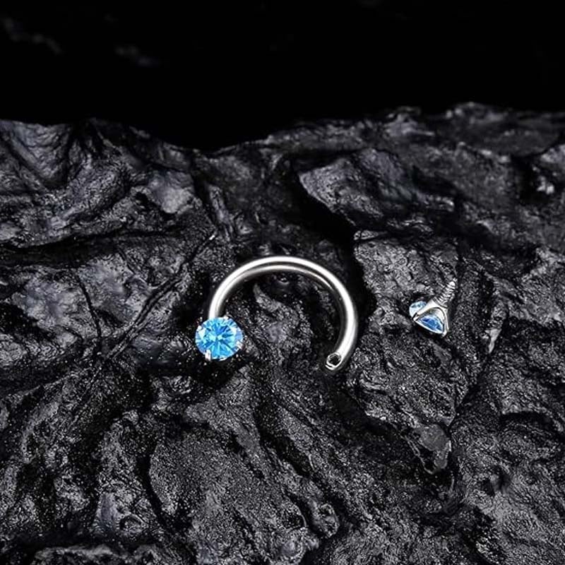 Zirkonia Hufeisenring für Piercings