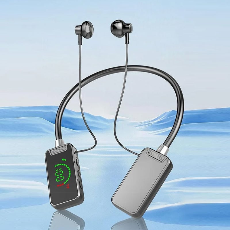 Bluetooth headset med digital display og nakkebøjle