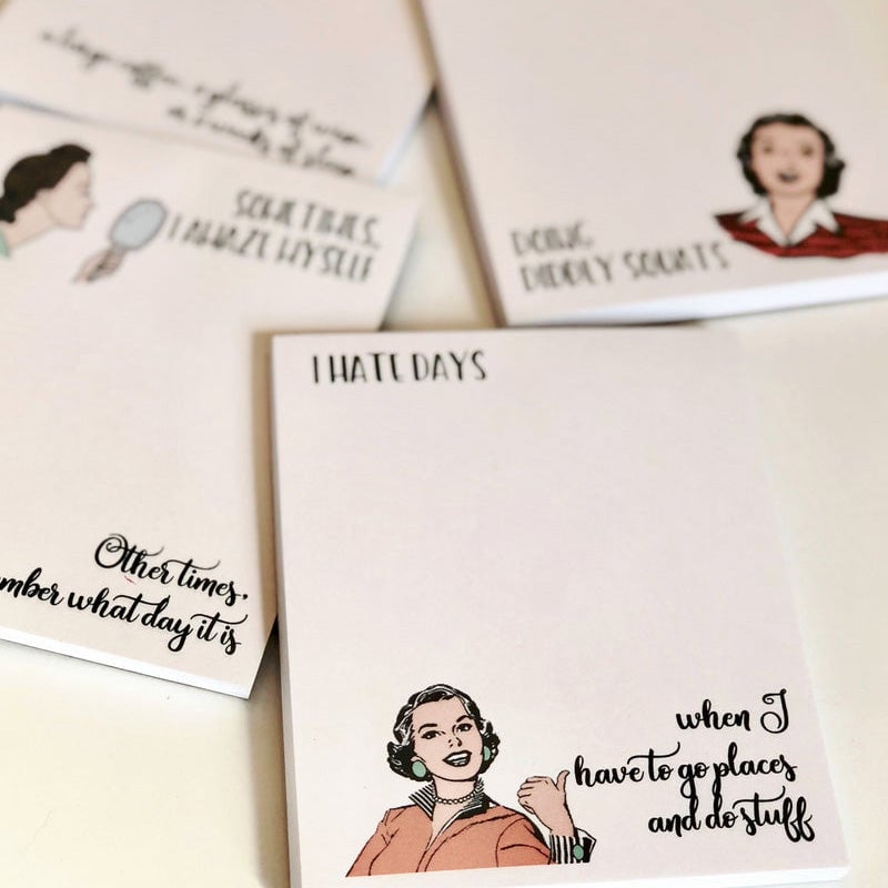 Geestige vrouwen sticky notes