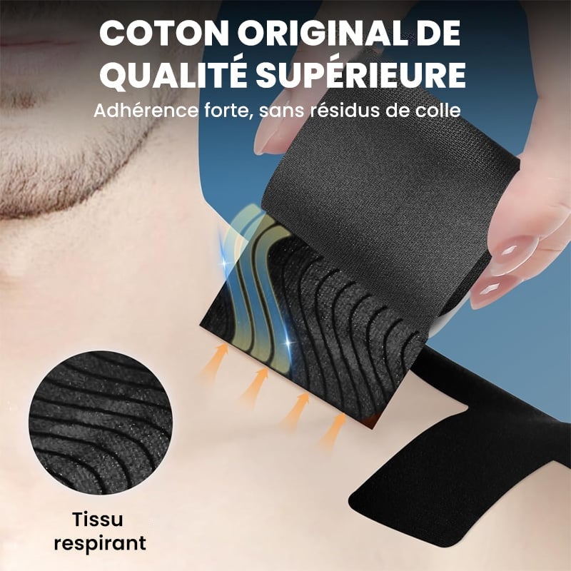 Bande kinésiologique pour soulager les douleurs à l'épaule