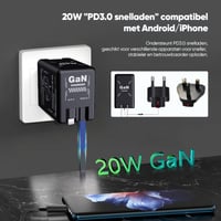 Dubbele PD-oplader