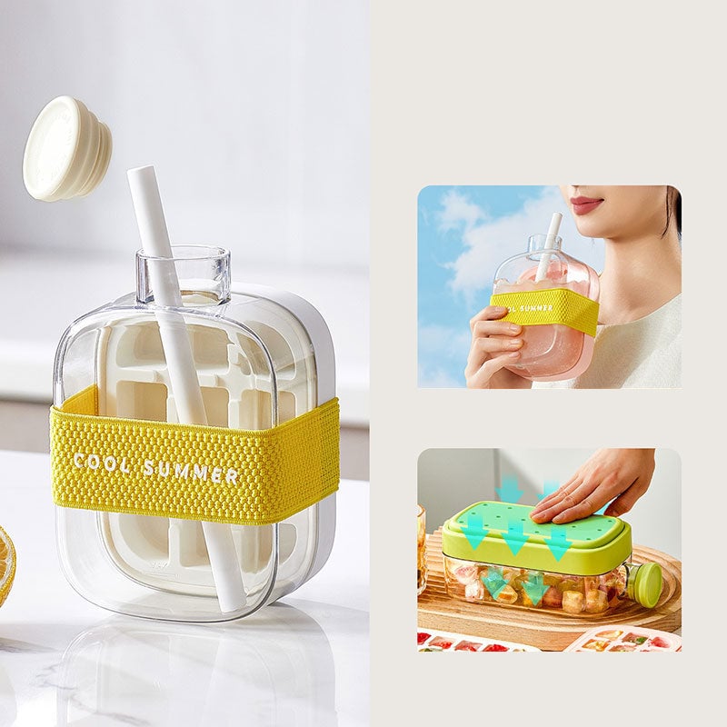 Straw Cup Ice Maker Bottle
