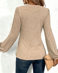 Top Met Gestreept Print-Lantaarnmouw
