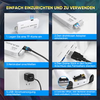 Retro-Spielkonsole mit zwei drahtlosen Controllern