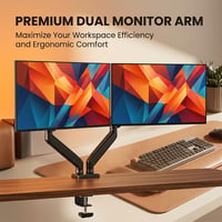 Kexon™ Universal Gas Spring Dual Arm Monitor Mount