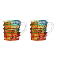 Handbemalte Buch-Kaffeetasse