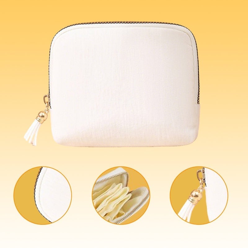 Mini Schmucktasche mit Quasten-Reißverschluss