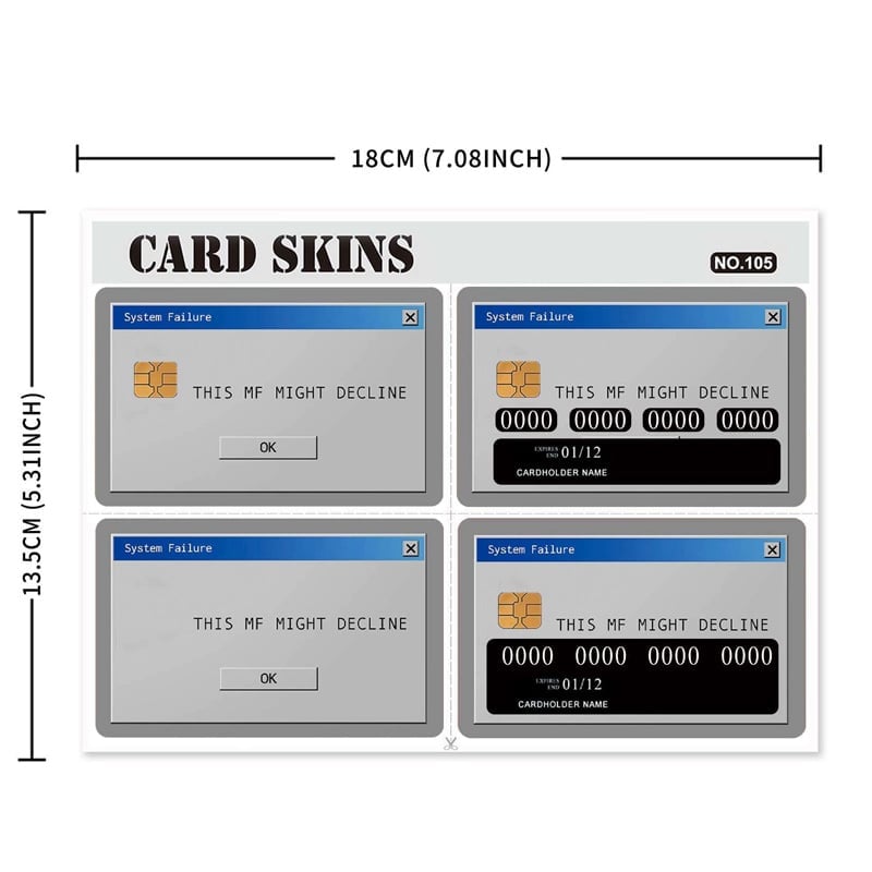 Fun Credit Card Stickers
