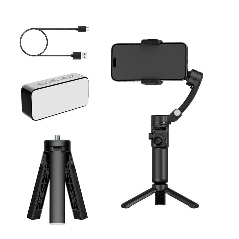 Smart 3-Axis Gimbal Stabilizer with AI Tracking – Professional Video Shooting Tool