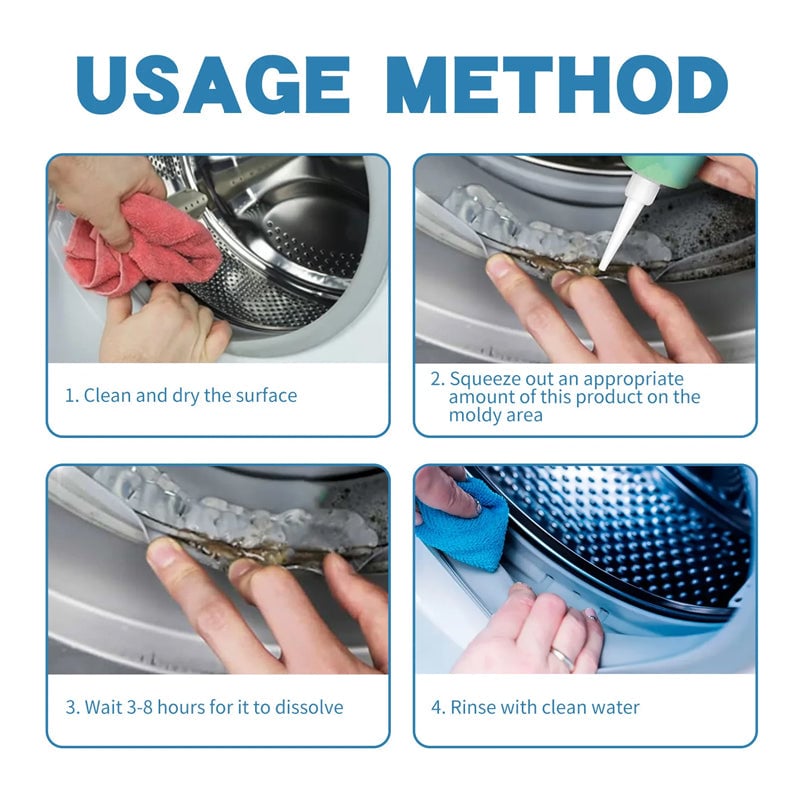 Washing machine mildew remover