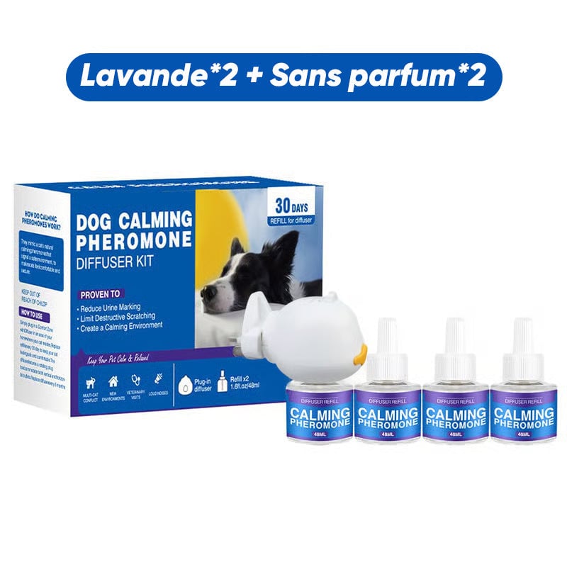 Ensemble diffuseur de phéromones apaisantes pour animaux (versions chat et chien)