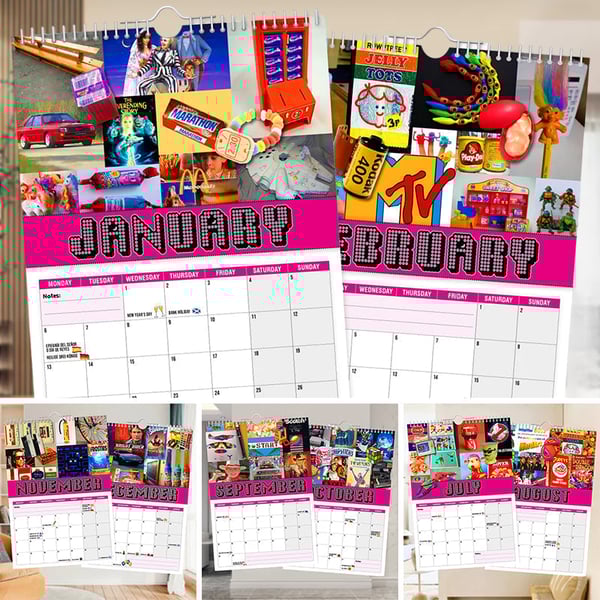 Retour aux années 80 - Calendrier mural 2025