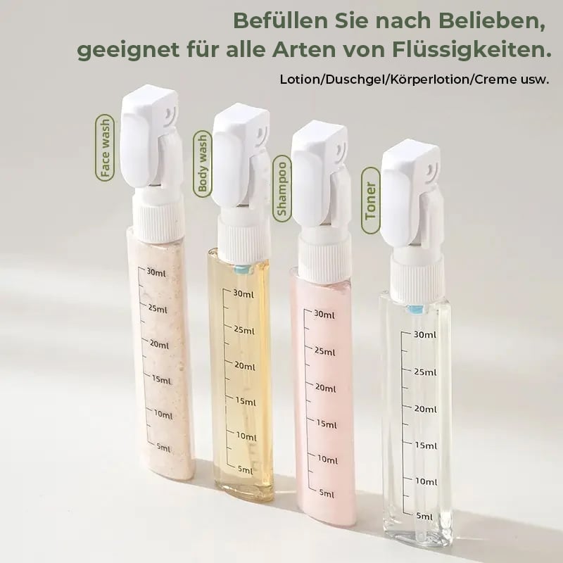 4-in-1 auslaufsicheres, drehbares Reisedispenser-Set