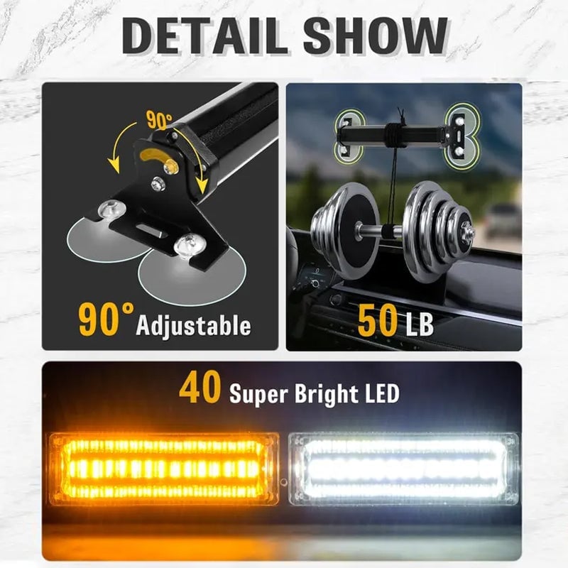 Emergency Strobe Warning Light Bar