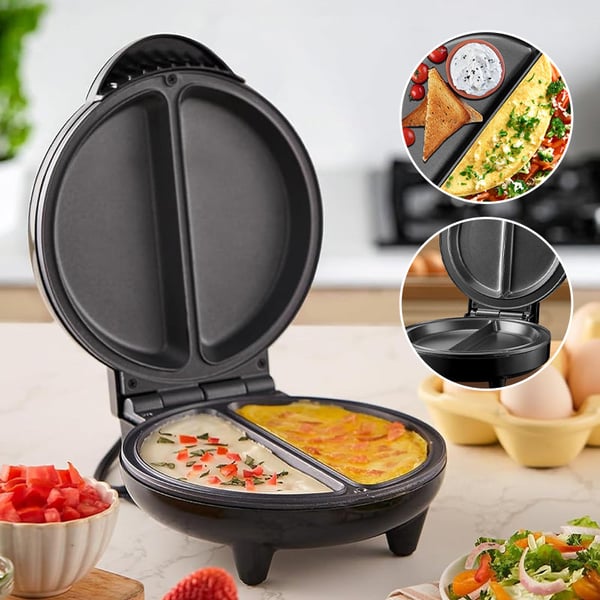 Dual-Zone Electric Omelette Maker
