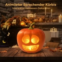 😊Animierte, sprechende Halloween-Kürbis-Projektorlampe