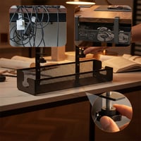 Adjustable No-Drill Under-Desk Cable Organizer