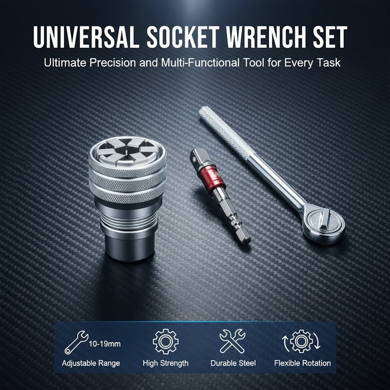 Multifunctional Universal Socket Wrench Tool