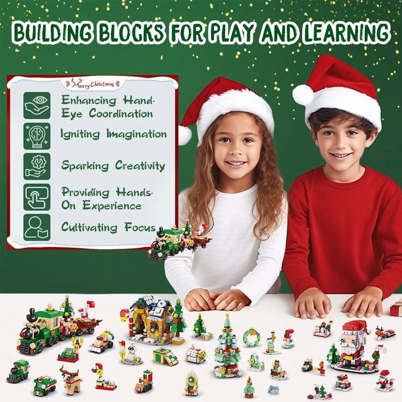 Sakerplus New Advent Calendar Children's Christmas Building Blocks-upsell