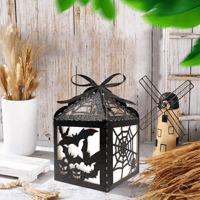 Halloween-Themed Glitter Decorative Candy Box