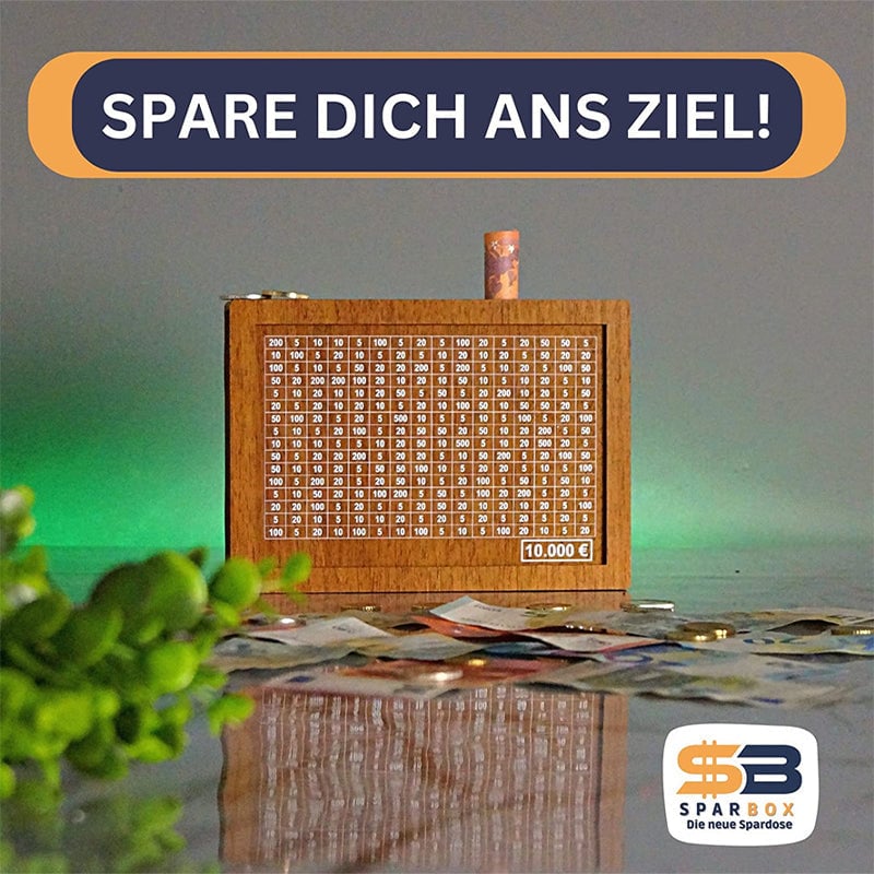 💶Sparschwein aus Holz mit Zähler