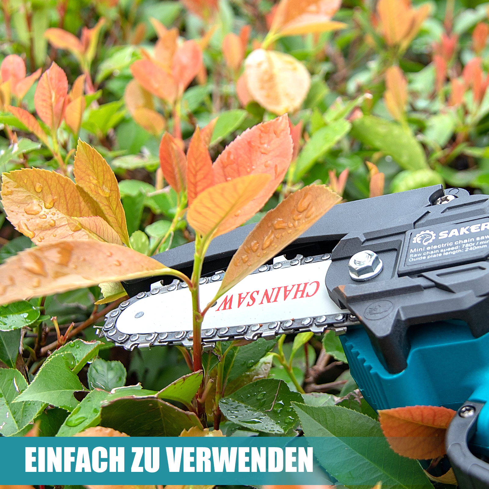 Saker 4 Zoll 18V Mini Kettensäge Akku Einhand Elektrokettensäge