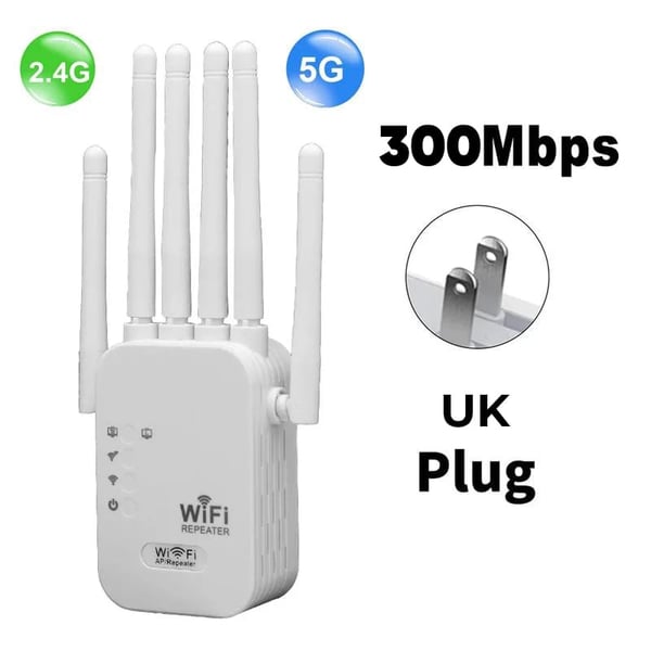 Upgraded 6-Antenna WiFi Extender 1200Mbps