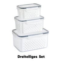 Frischhalteboxen für den Kühlschrank mit abnehmbarem Sieb
