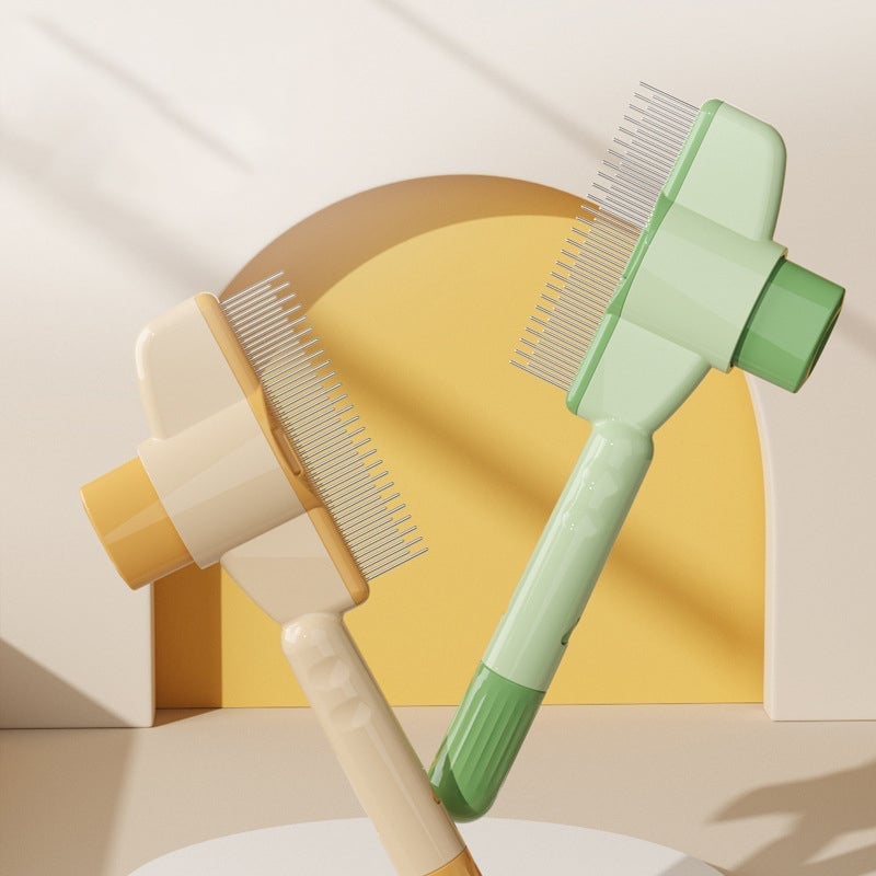 Self-cleaning Pet Flea Comb Grooming Brush