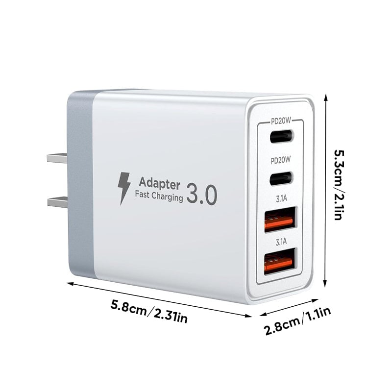 Multi-port mobile phone fast charging head