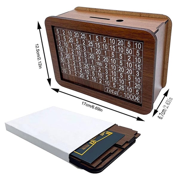 💰Sparschwein aus Holz mit Zähler