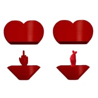 Valentine's Day Middle Finger Heart Prank Gift
