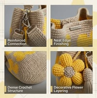 Crochet Flower Tote Bag