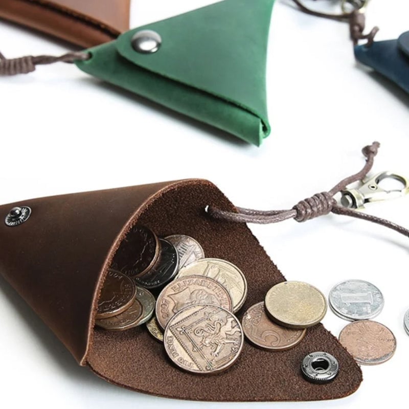 Distressed Leather Coin Purse