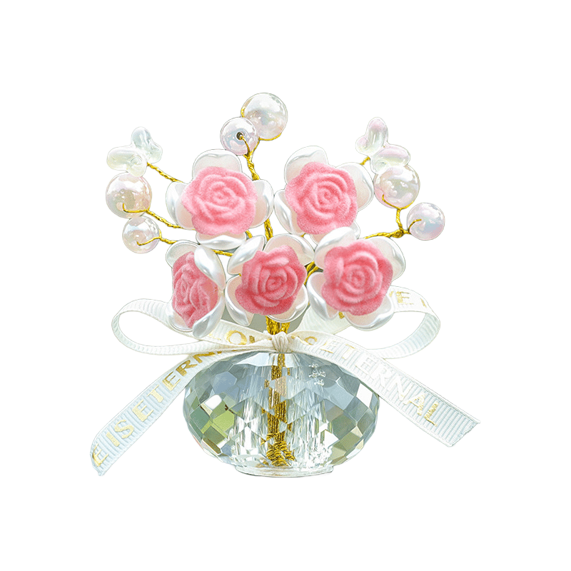 Crystal Rose Car Ornament